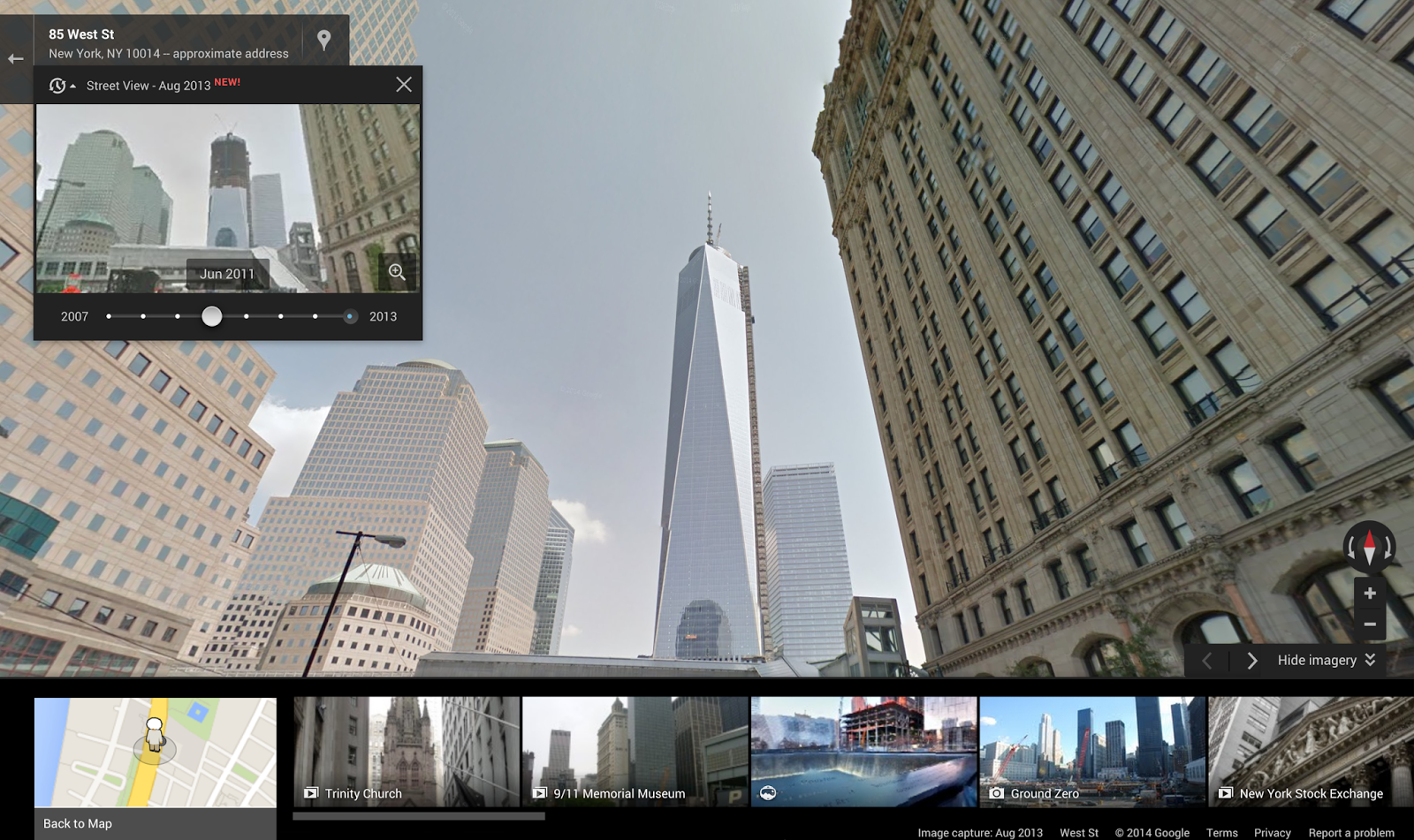 How do you view your house from the street using Google Street View?